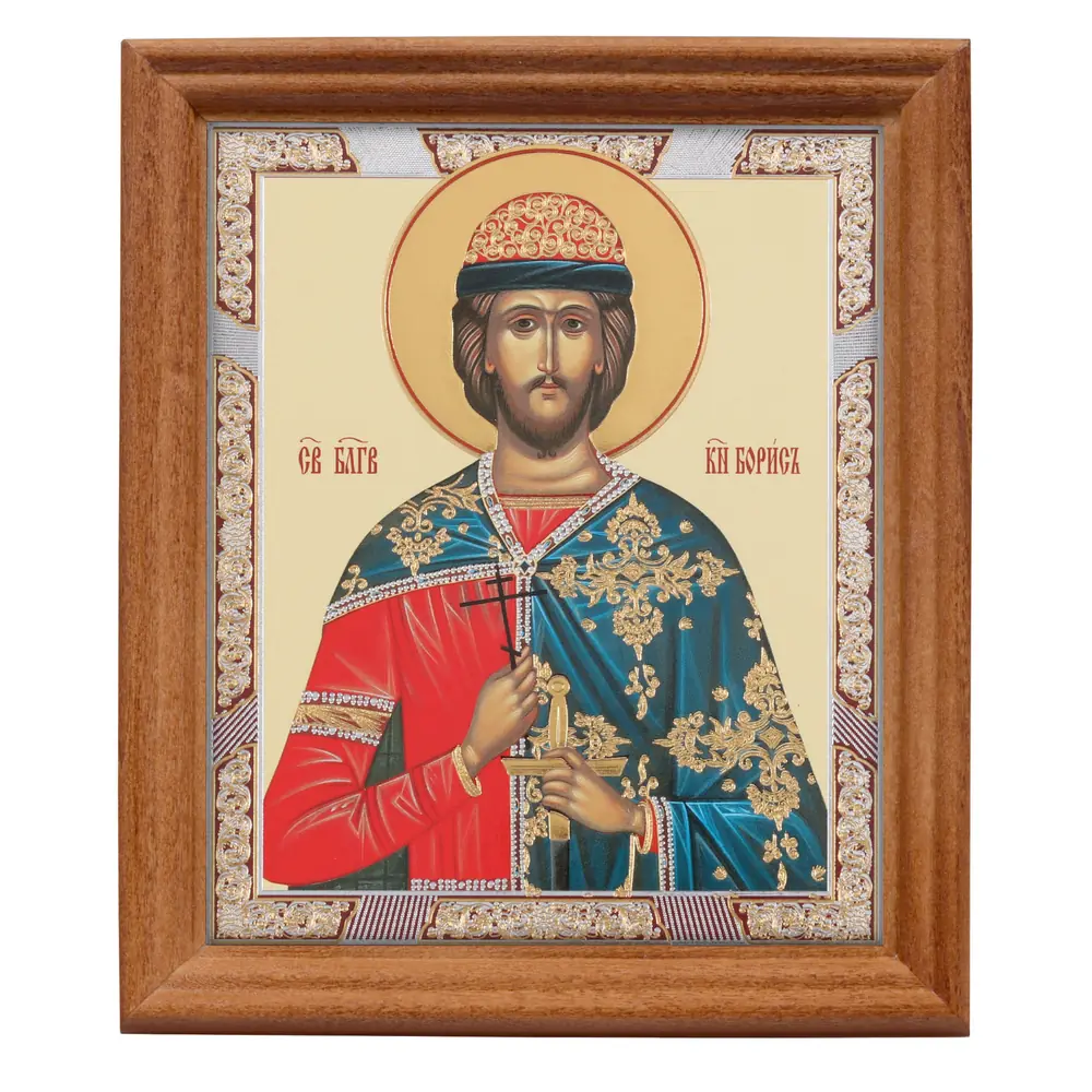 Icon in wooden frame №3 11×13 double embossing Boris 3