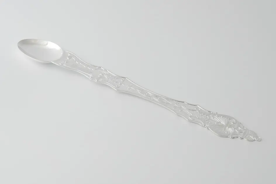 Communion spoon stamped deep silver