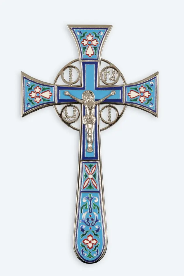 Altar cross №4-1 Maltese enamel nickel