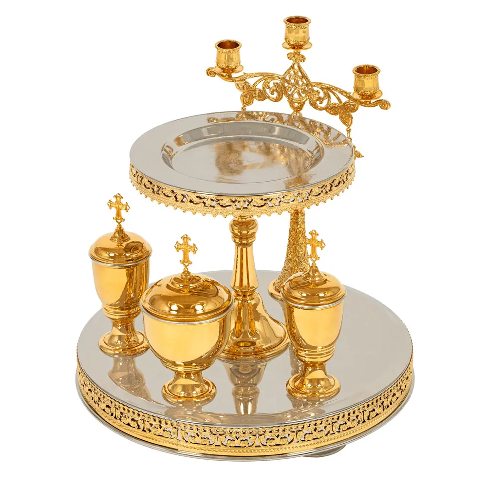 Vigil dish small №2 partial gilding (with nickel silver insert)