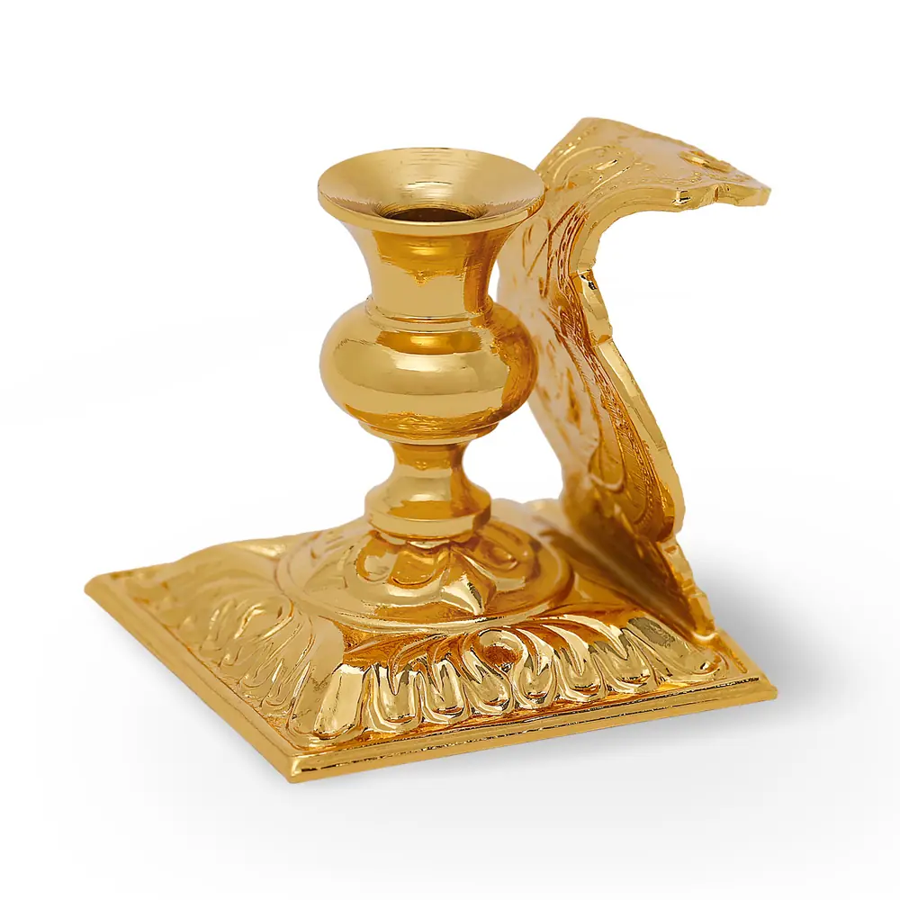 Numbered candlestick №6 gilding