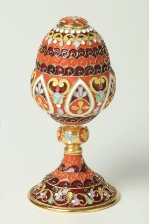 Easter egg filigree, enamel on stand №8 / gilding