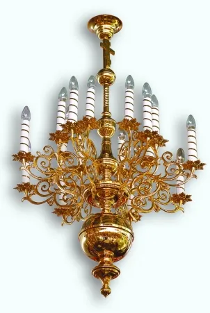 Chandelier 1 tier 16 candles gilding