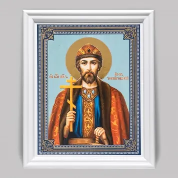 ხატი ხის ჩარჩოში №3 11×13 (თეთრი) ორმაგი ტვიფრი იგორ, მთავარი ჩერნიგოველი 4