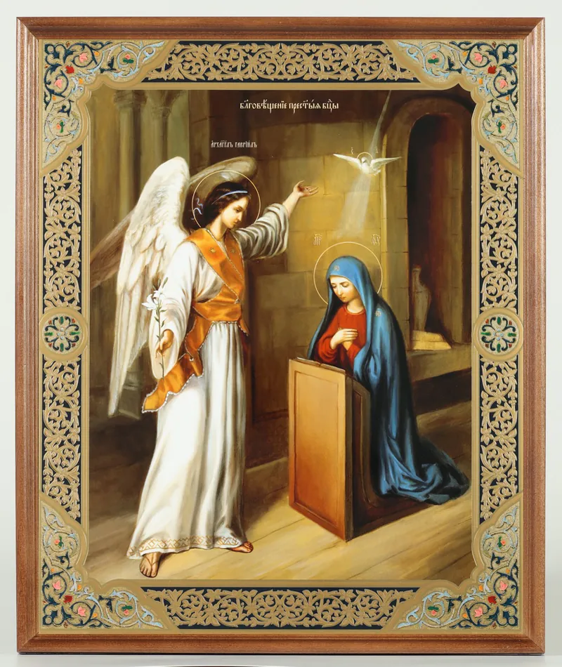 Icon in wooden frame №1 30×40 double embossing, packaging Annunciation 2
