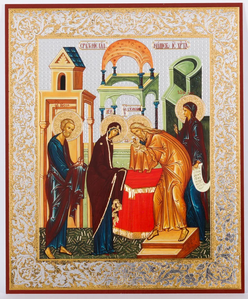 ხატი ორგალიტზე №1 11×13 ორმაგი ტვიფრი მირქმა