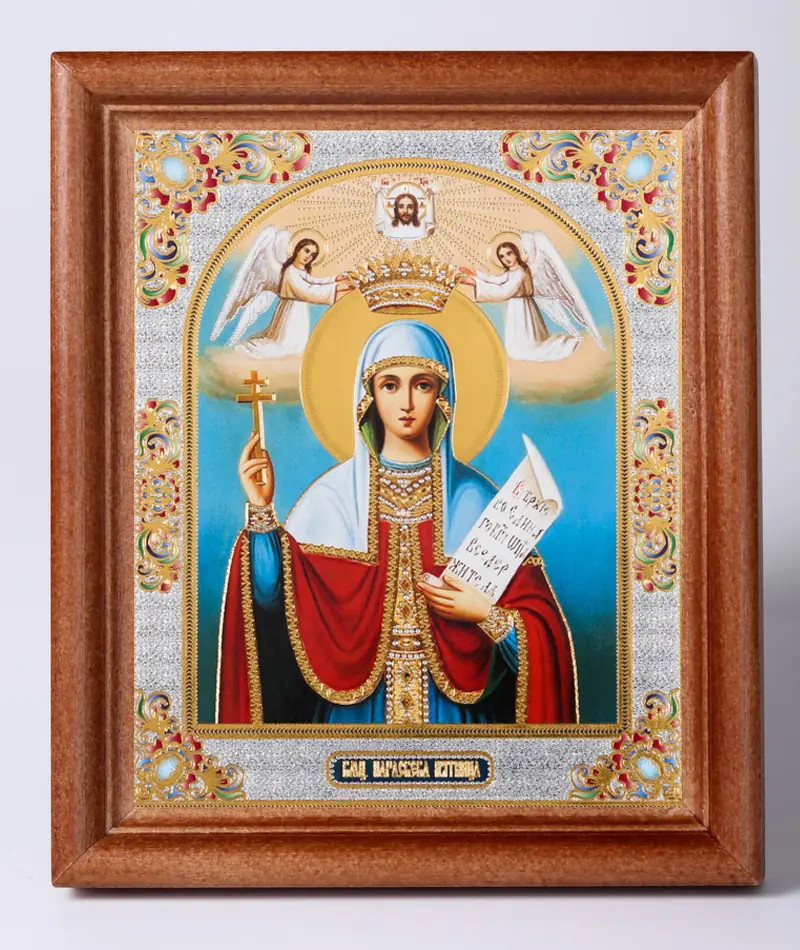 Icon in wooden frame №1 11×13 double embossing Paraskeva