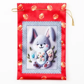 Easter pouch small fabric satin (print) №1