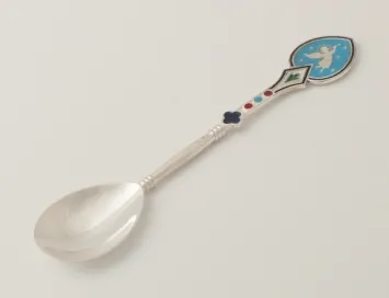 Communion spoon cast small №6 enamel silver