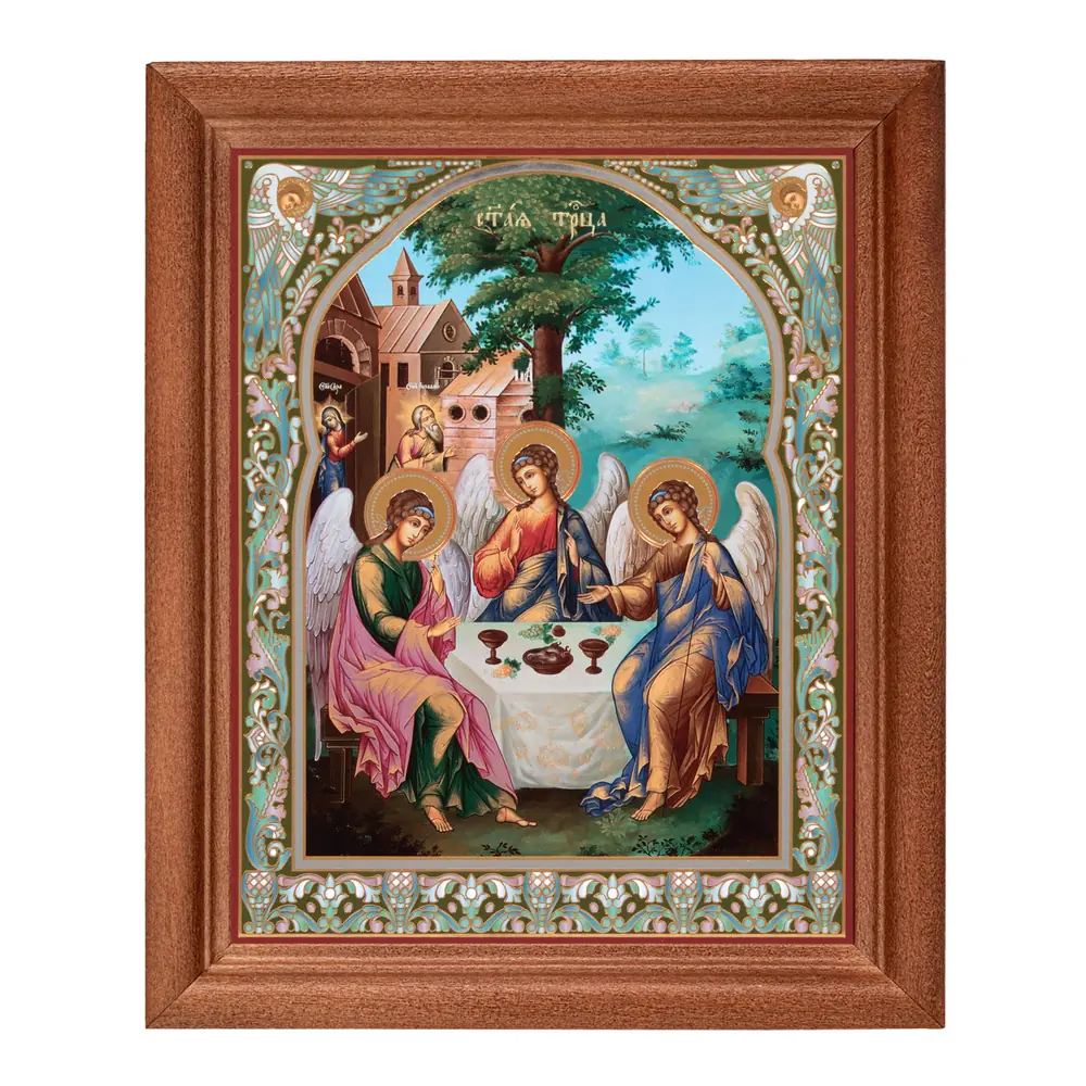 Icon in wooden frame №1 11×13 double embossing Trinity 5