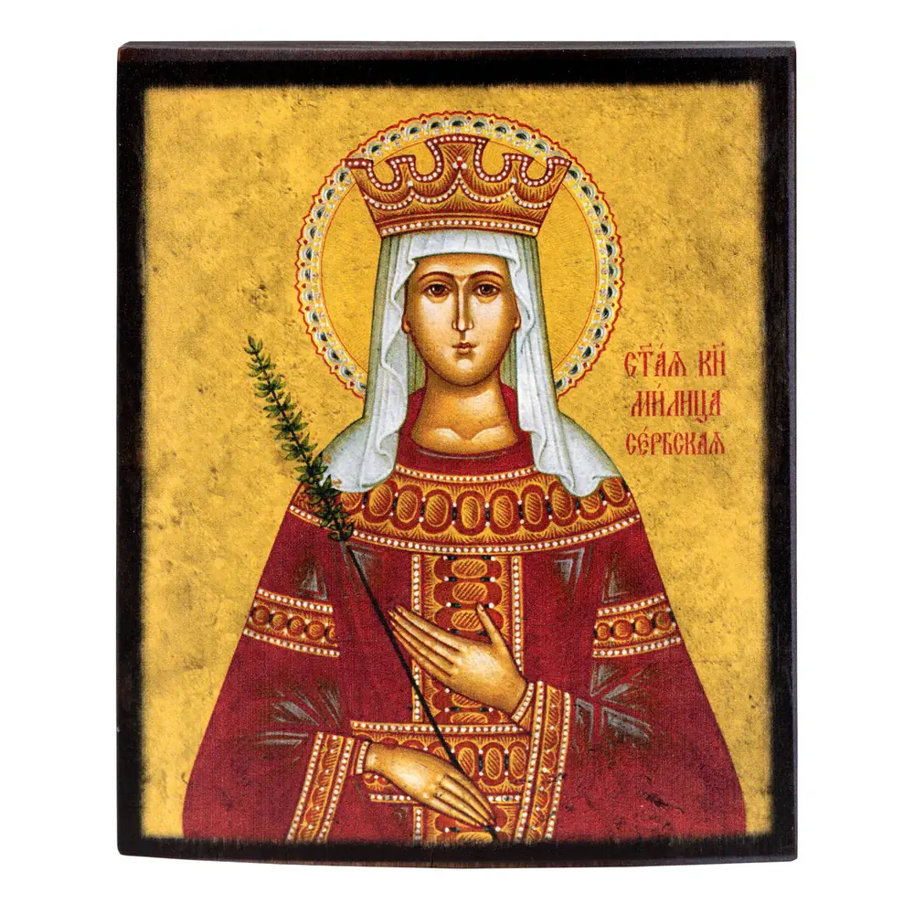 Icon on wood 9×11 varnish Militsa