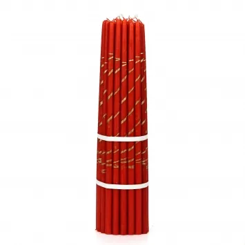 Bishop's candles red
