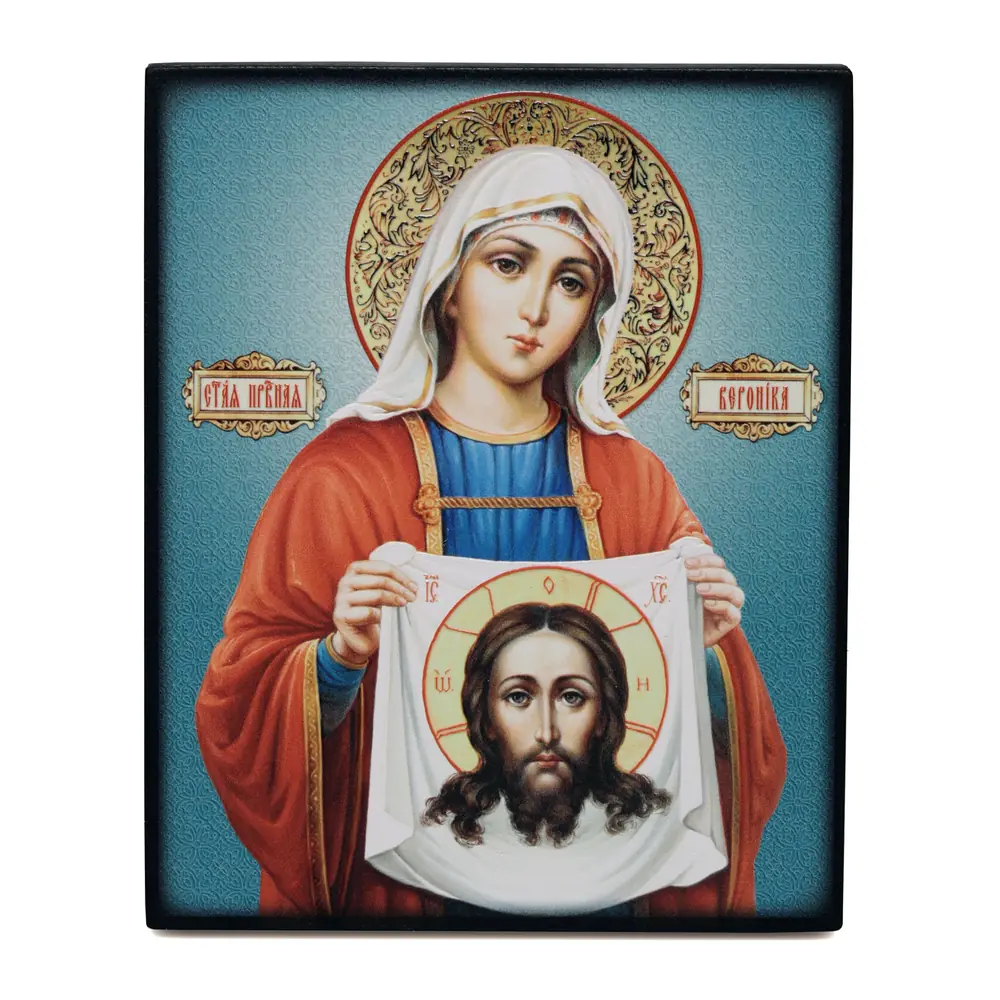Icon on board 13×15 3D print, varnish Veronica