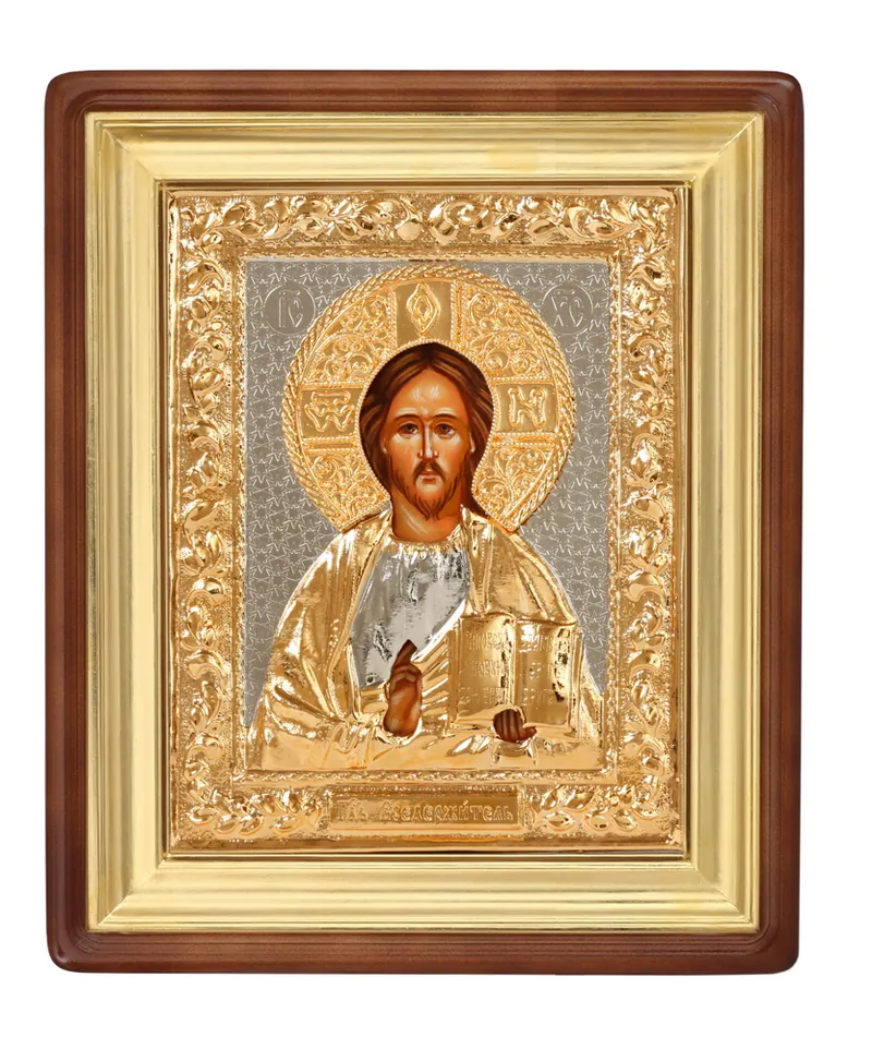 ფერწერული ხატი კიოტში 11×13 ზეთი, მოჭედილობა №28, კიოტი №1 მაცხოვარი