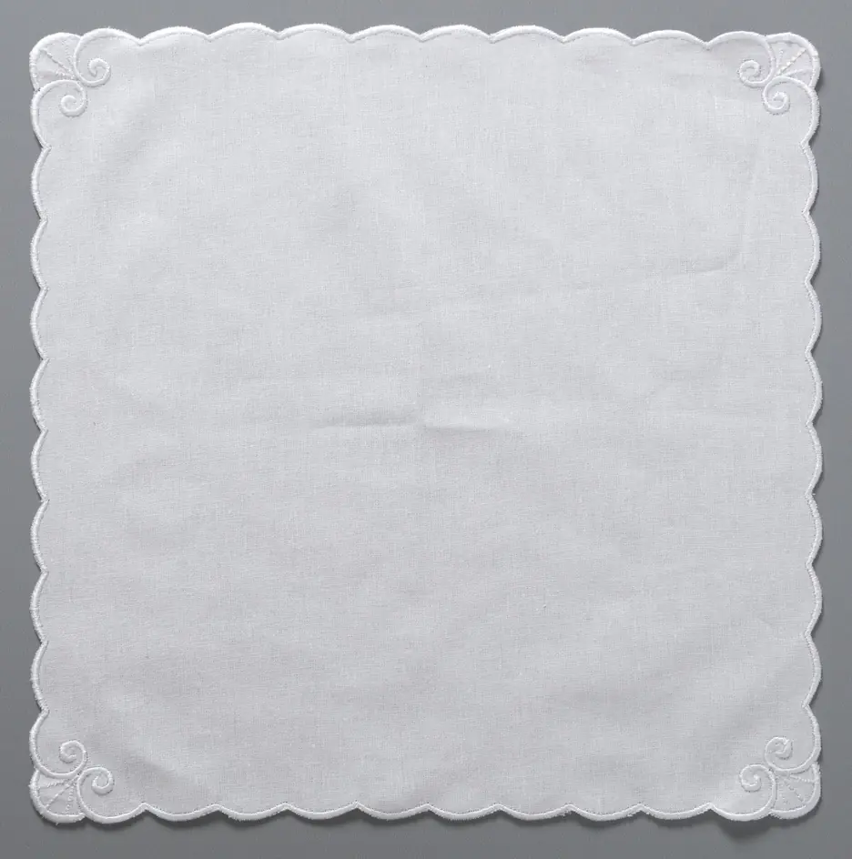 Church napkin machine embroidery cotton 28×28