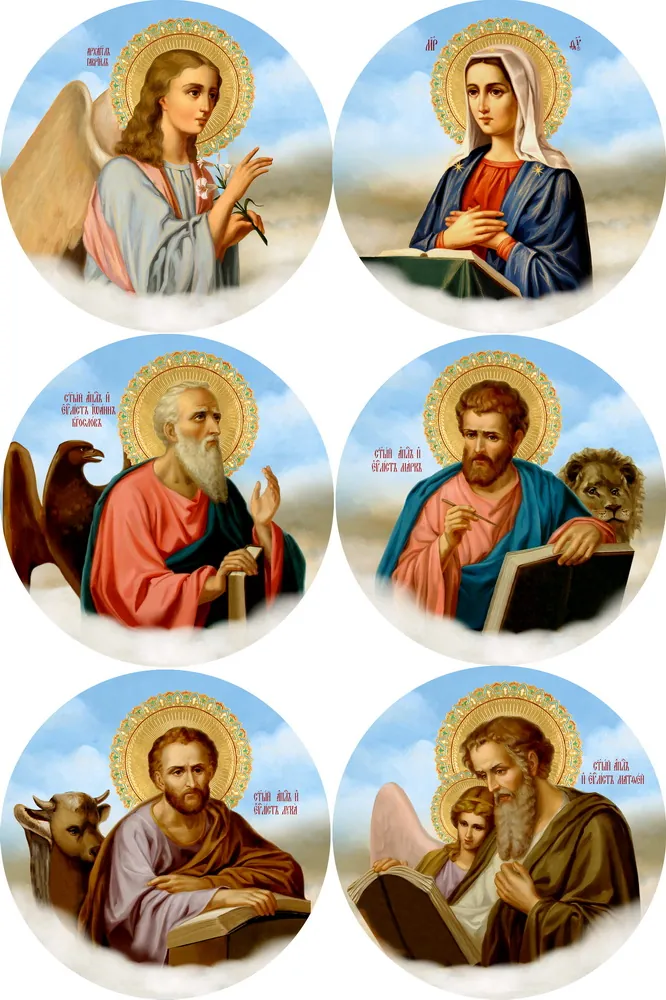 Icons 30×30, MDF, round (set 6 pcs) Royal Doors painted №2