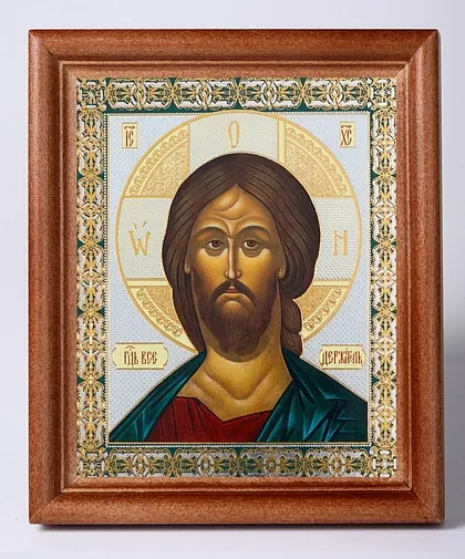 Icon in wooden frame №1 11×13 double embossing Saviour 8