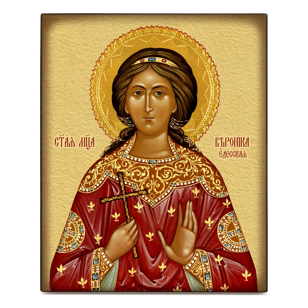 Icon on board 13×15 3D print, varnish Veronica of Edessa