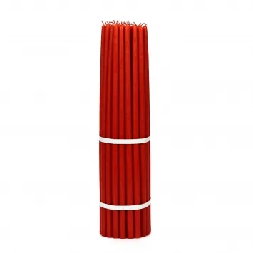 Bishop's candles red without bronzing