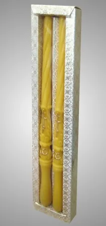 Wedding candles with rings wax small