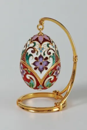 Easter egg №81 hanging filigree, enamel, / gilding