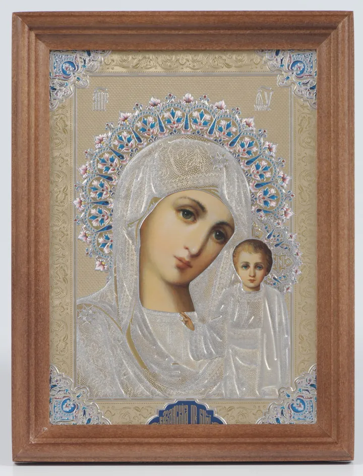 Икона в деревянной рамке 13х18 конгрев (без стекла) Казанская БМ