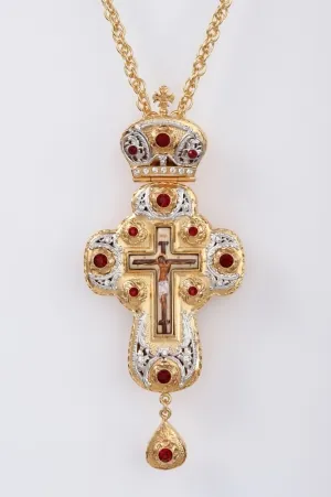 Pectoral cross №77 / gilding, silver plating