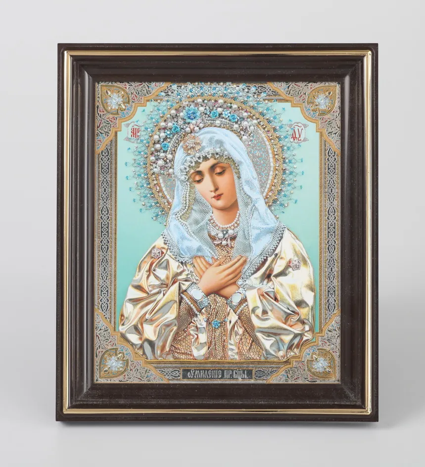 Icon in plastic frame 11×13 embossing Tenderness