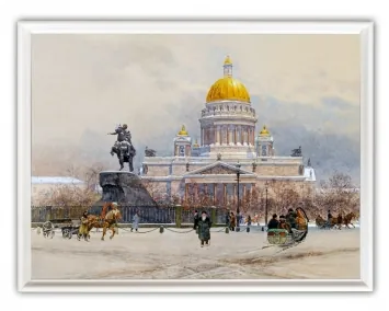 Картина 30х40, объемная печать на пластике, в белой рамке №54