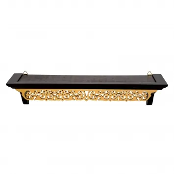 Icon shelf straight №40 with carved with valance gold-look