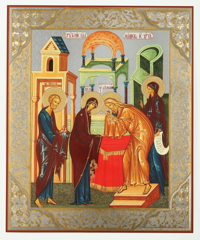 ხატი ორგალიტზე №1 30×40 ორმაგი ტვიფრი მირქმა