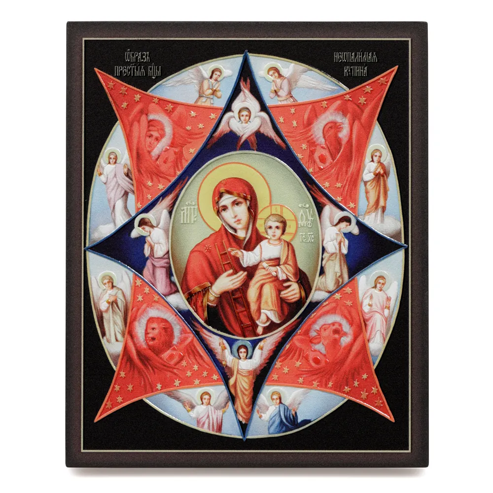 ხატი დაფაზე 13×15 მოცულობითი ბეჭდვა, ლაქი დაუწველი მაყვალი 2