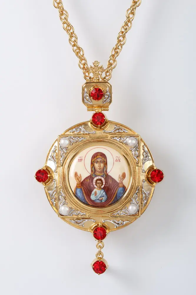 Panagia №59 / gilding, silver plating