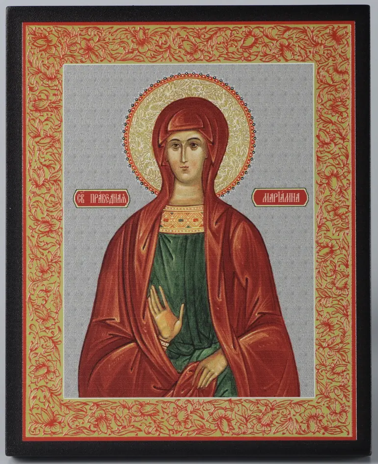 Икона на доске 13х15 объёмная печать, лак Мариамна