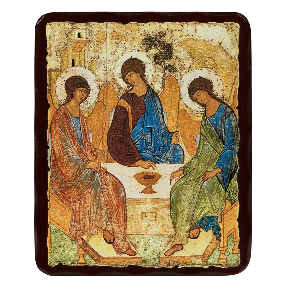 Icon on board 12,5×16,5 3D print, varnish Trinity (Rublev)