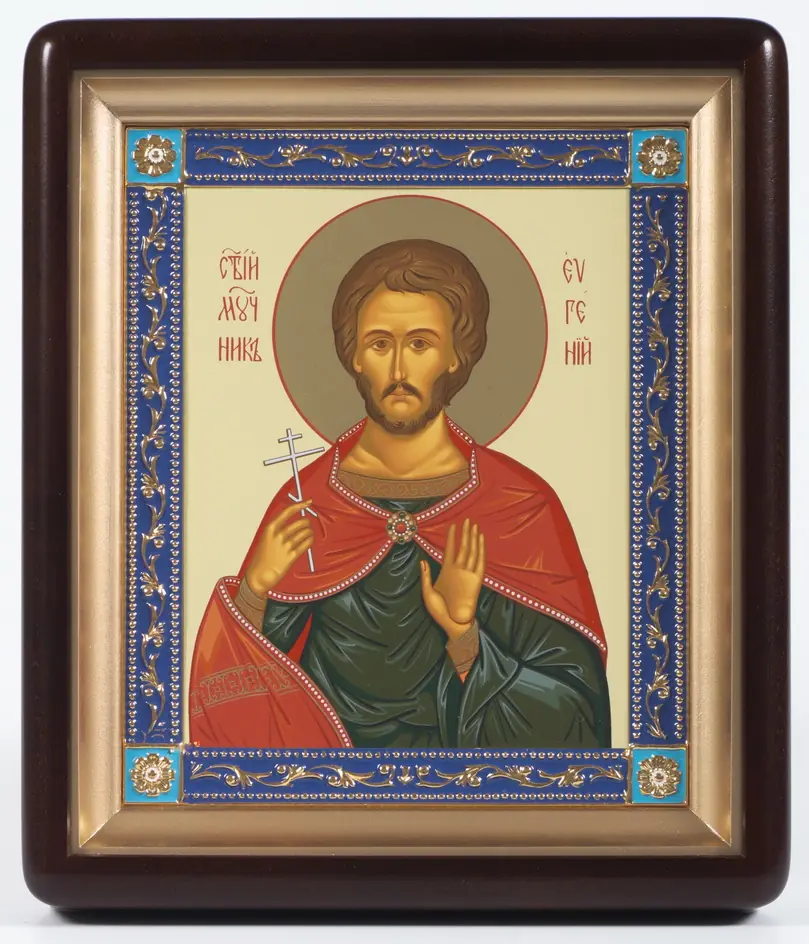 ხატი კიოტში 18×24 ფიგურული, ტემპერა, მოოქროვილი ჩარჩო, მინანქარი ევგენი
