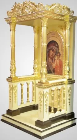 Floor icon case with canopy “Kazan” Kazan Mother of God
