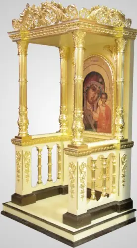 Floor icon case with canopy “Kazan” Kazan Mother of God