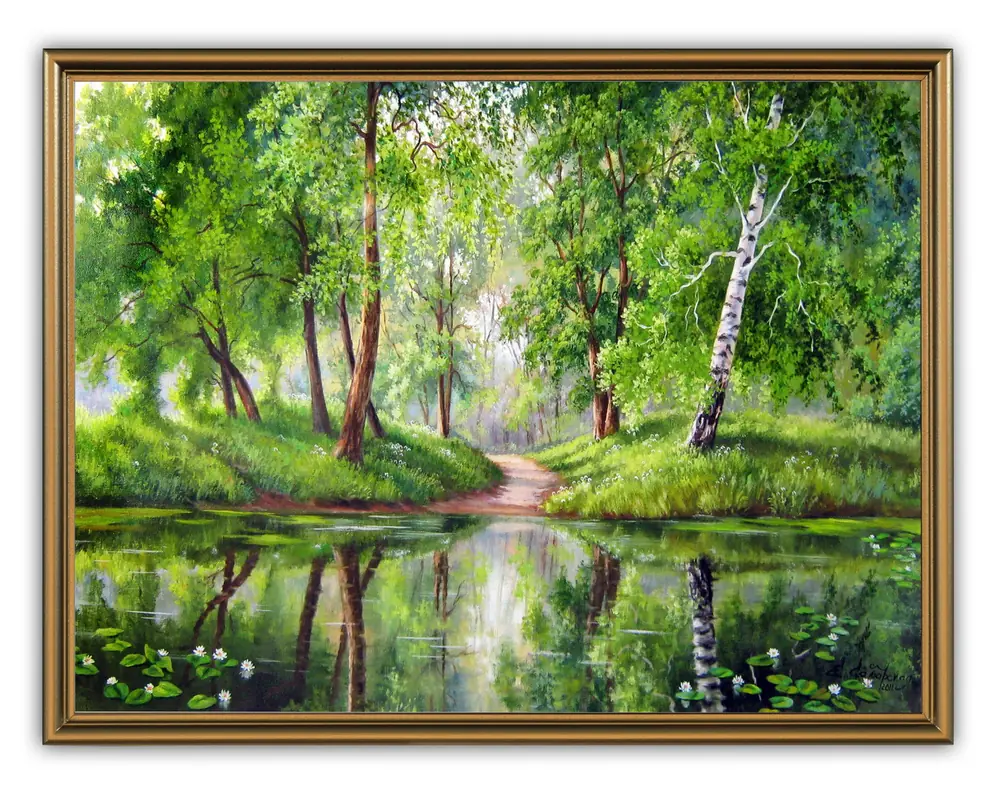 Picture 30×40, 3D print on plastic, in brown frame №37