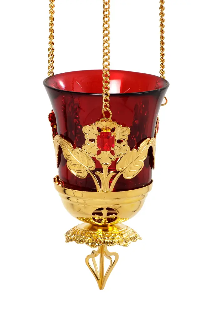 Hanging vigil lamp №3 gilding